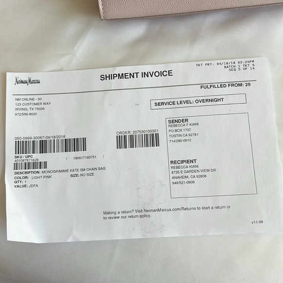 Grain De Poudre Small Monogram Kate Satchel light  pink - Picture 5 of 7